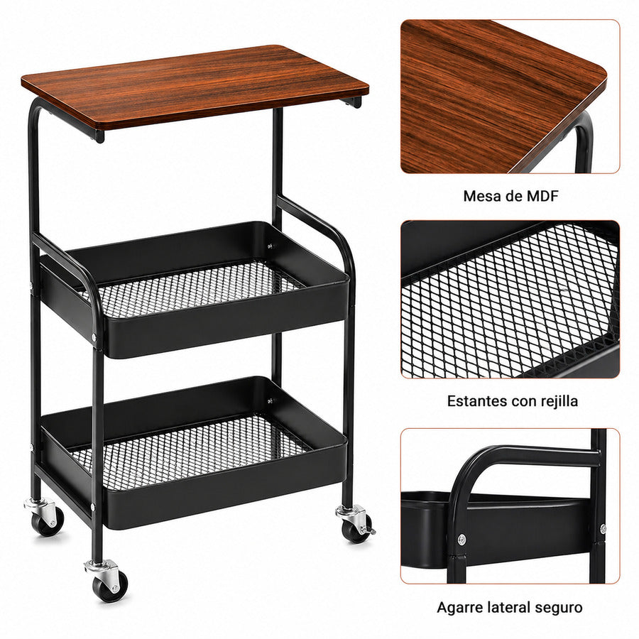 CARRITO ORGANIZADOR CON MESAX6