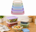 SET DE 5 TUPPERS CUADRADOSX36