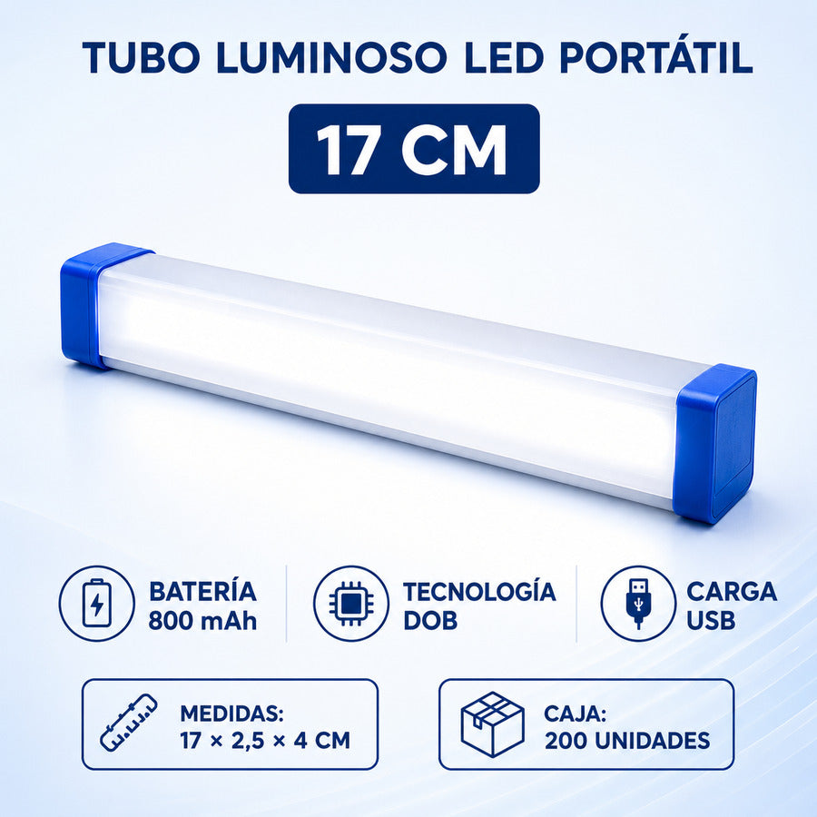 TUBO LED 17CM 800mAh PORTATILX200