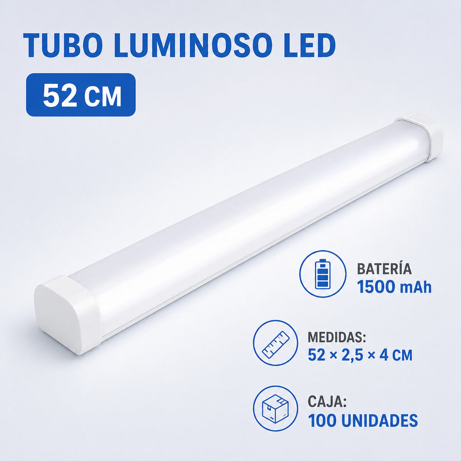 TUBO LED 52CM 1500mAh PORTATILX100